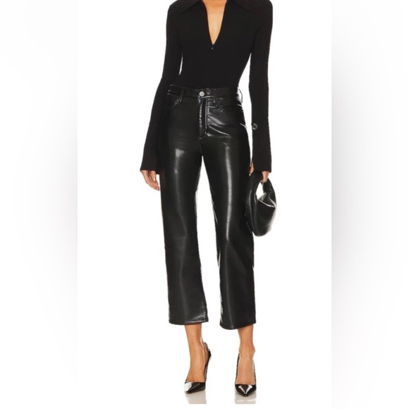 New Frame Le Jane Crop Recycled Leather Pants